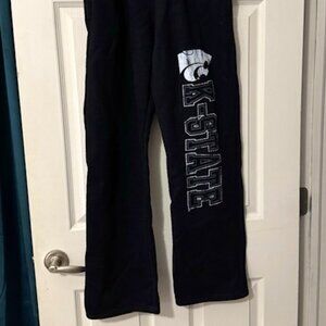 Russell Black K-State Wildcat Women's Sweatpants, Size Medium (M)
